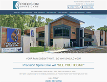 Tablet Screenshot of precisionspinecare.com